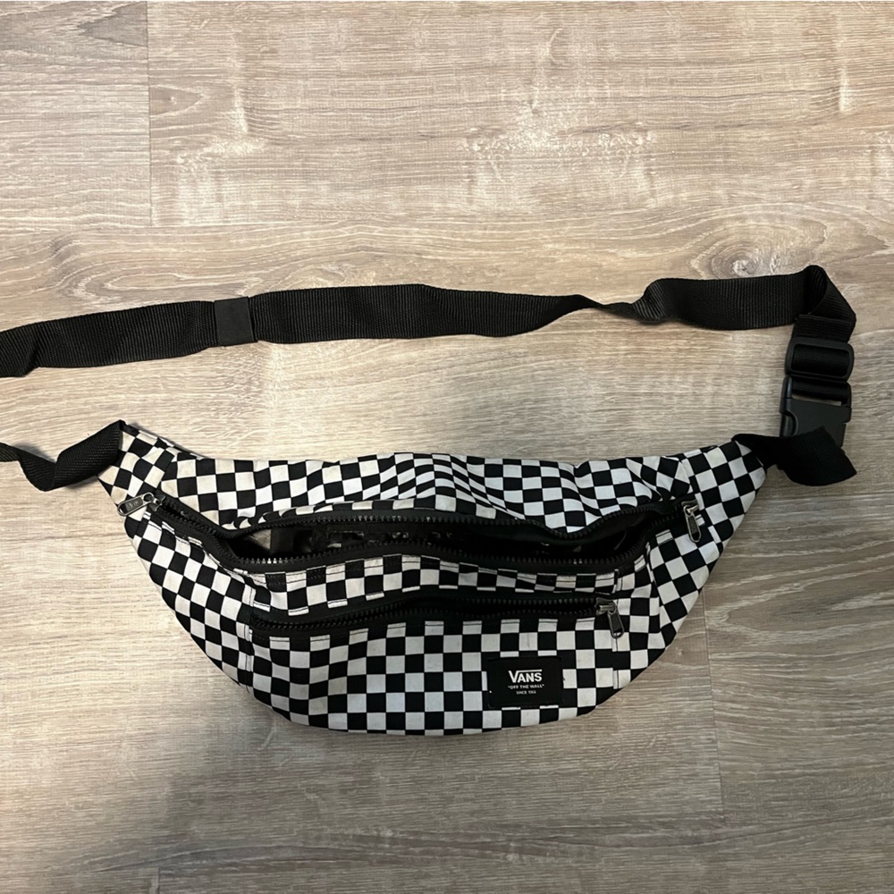 Vans Black and White Checkered Waist Bag